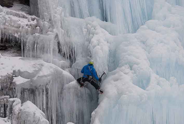 Ice Climbing with a Mountain Guide