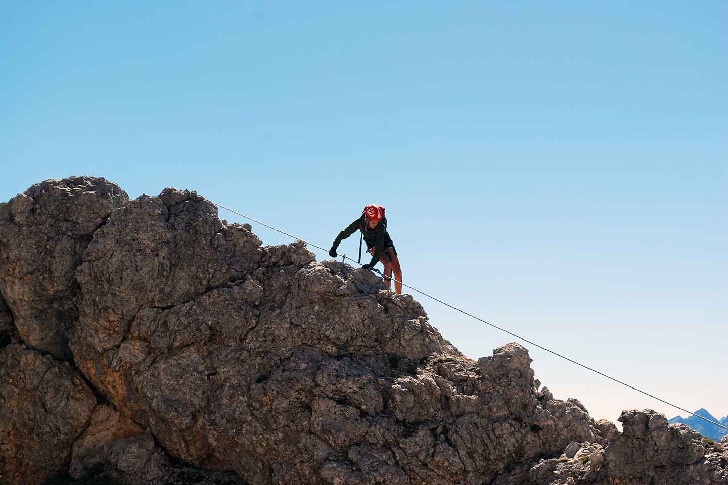 Via Ferrata Alpini to Col dei Bos