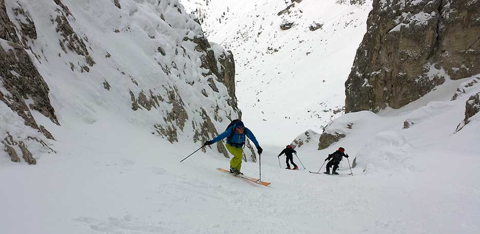 Ski Mountaineering to Forcella degli Angeli, Cadini di Misurina