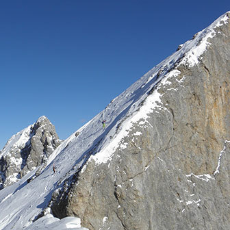 Traversata Sci Alpinistica a Cima La Banca da Passo San Pellegrino