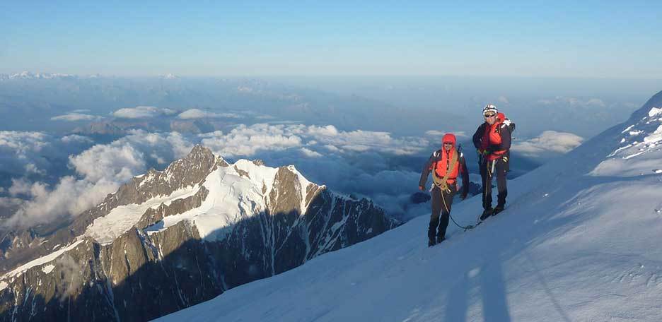 Via Normale Francese al Monte Bianco dal Refuge des Cosmiques