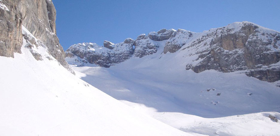 Sci Alpinismo alla Bocchetta dei Tre Sassi lungo Val delle Giare