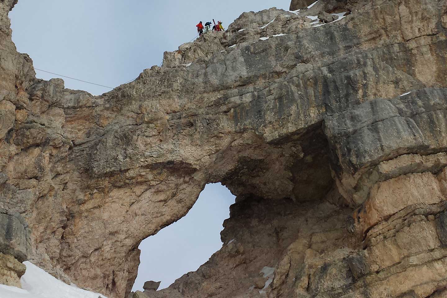 Sci Fuoripista alle Tofane al Canalino del Tridente Sci Fuoripista alle Tofane al Canalino del Tridente