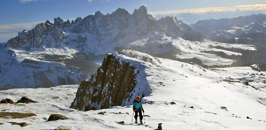 Ski Mountaineering to Cima Bocche from Passo San Pellegrino