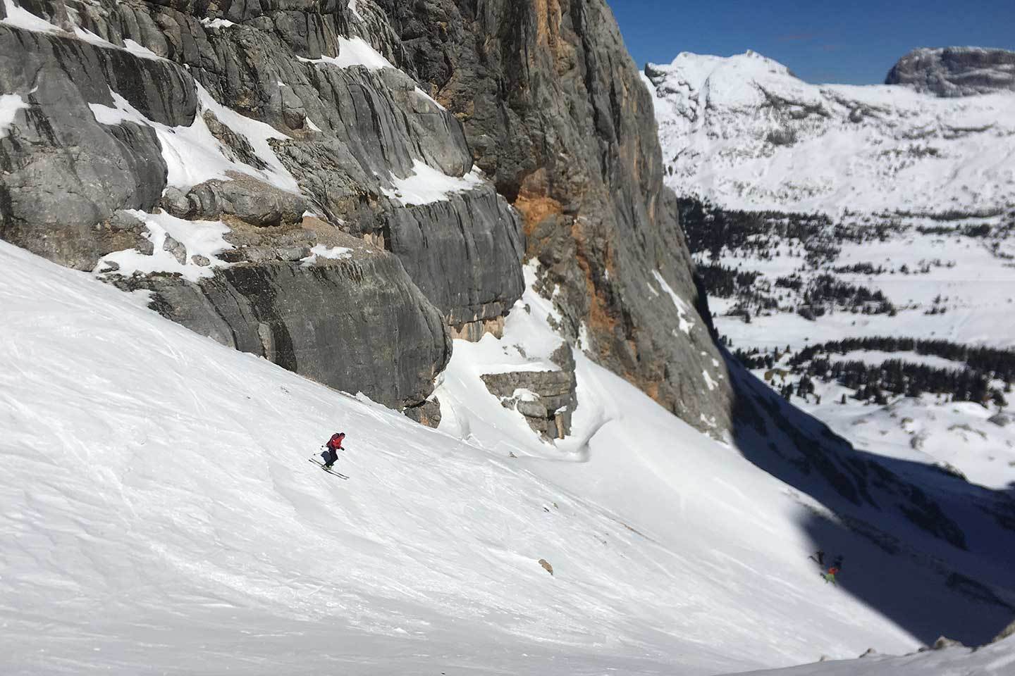 Sci Alpinismo alla Forcella Colfiedo della Croda Rossa d’Ampezzo