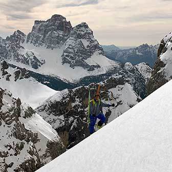 Challenging Ski Mountaineering in the Dolomites