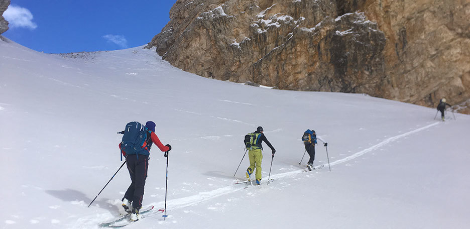 Sci alpinismo alla Forcella Fanes Sci alpinismo alla Forcella Fanes