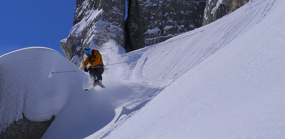 Steep Skiing in the Cortina Couloirs