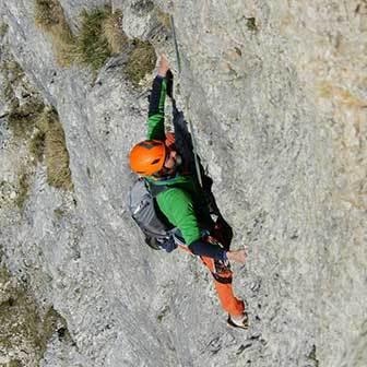 Irma Climbing Route to Piz Ciavazes in the Sella Group