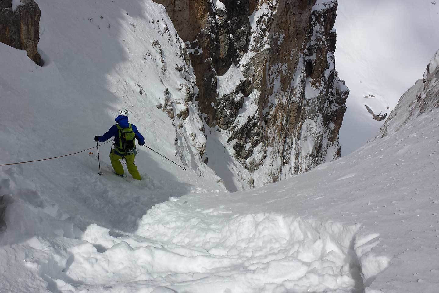 Ski Mountaineering in North Fanis to Canalino della Liberazione
