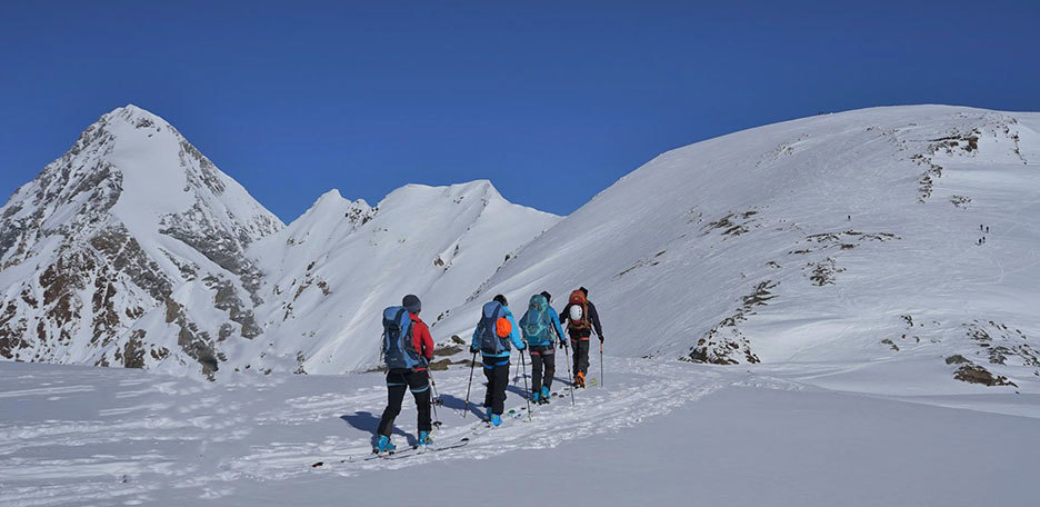 Ski Mountaineering to Cima Madriccio from Val Martello