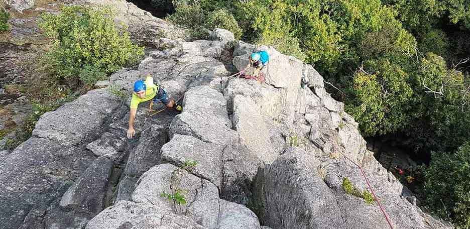 Diedro delle Nebbie Climbing Route in Rocca Pendice