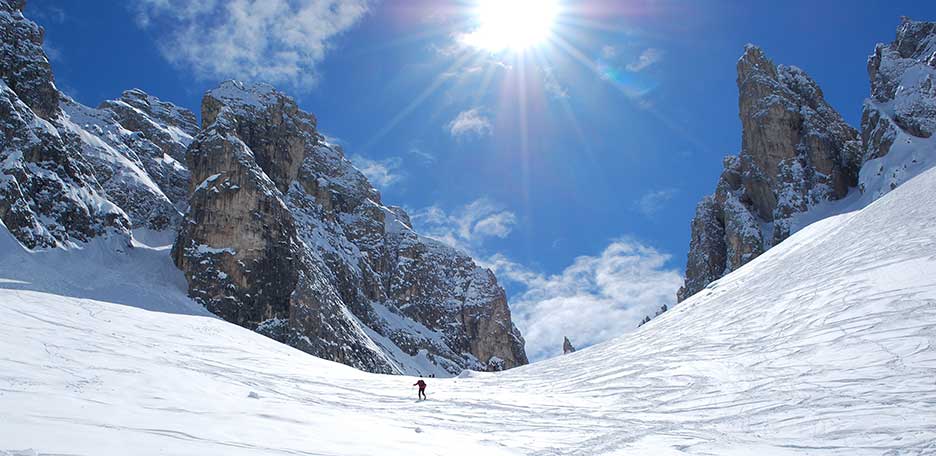 Sci Alpinismo alla Forcella della Neve ai Cadini di Misurina