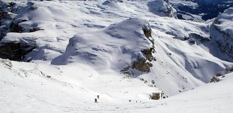 Ski Mountaineering to Mount Puez, East Side