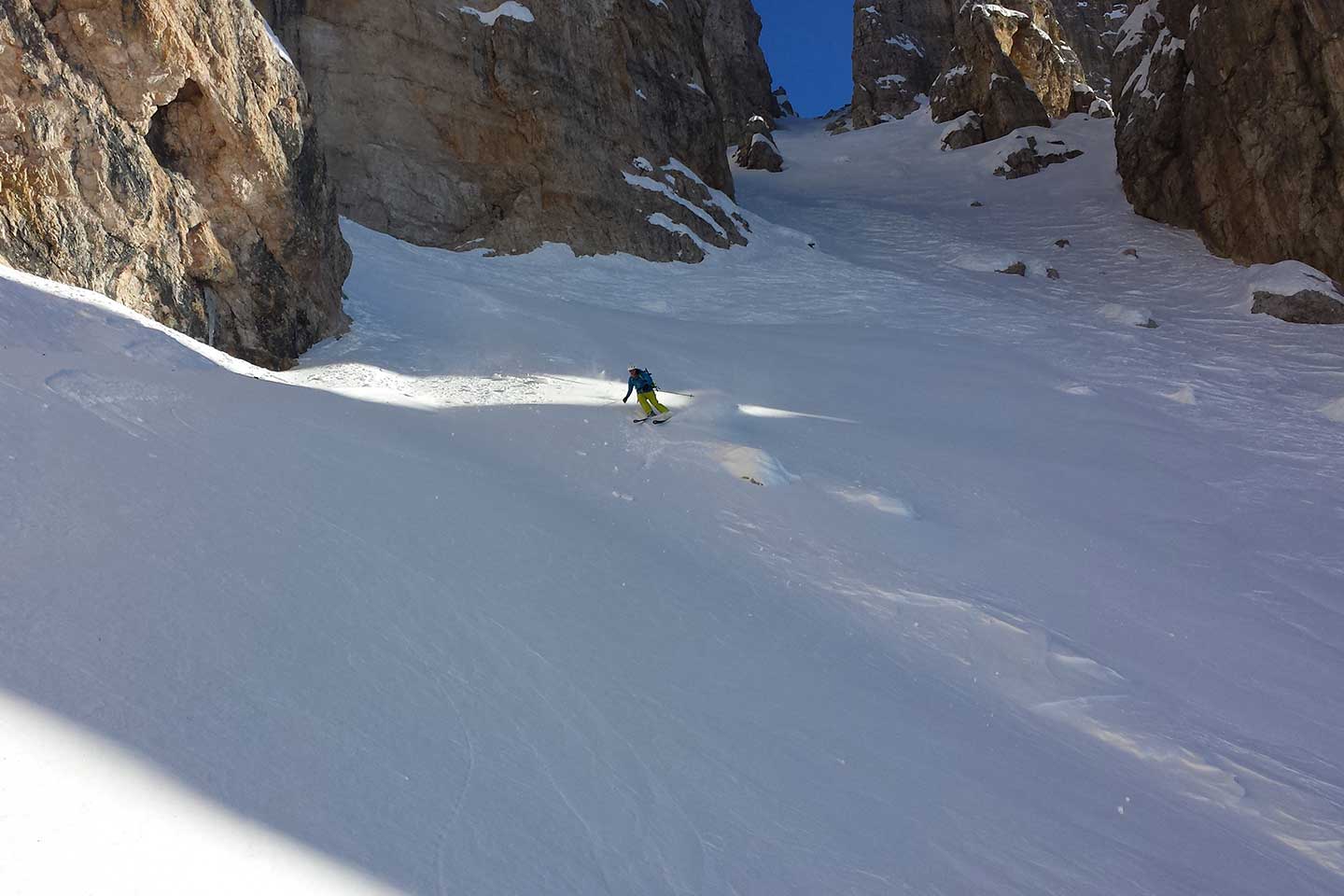 Ski Mountaineering to Forcella dei Quaire in South Fanis