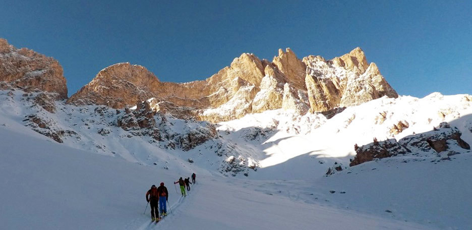 Ski Mountaineering to Forcella della Roa in the Puez-Odle