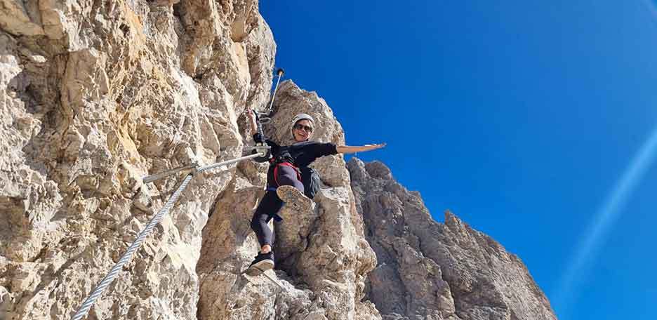 Sassolungo Via Ferrata, Furcela de Saslonch