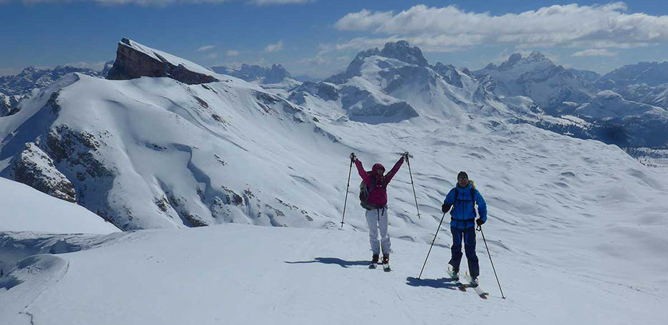 Two Days Ski Mountaineering Tour in the Dolomites to Sennes Plateau