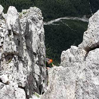 Spigolo Jori Climbing Route to Punta Fiames