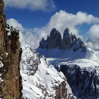 Sci Alpinismo al Lastron dei Scarperi dalla Val Fiscalina