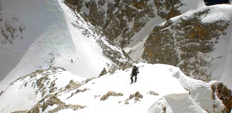 Ski Mountaineering to Cima Vezzana in the Pale di San Martino