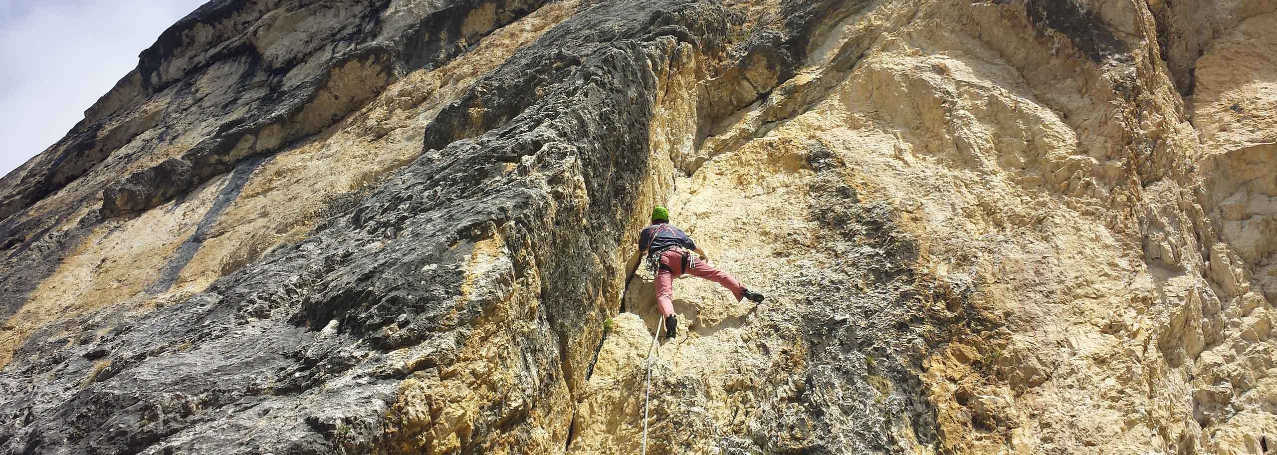 Rock Climbing in Moena with a Mountain Guide