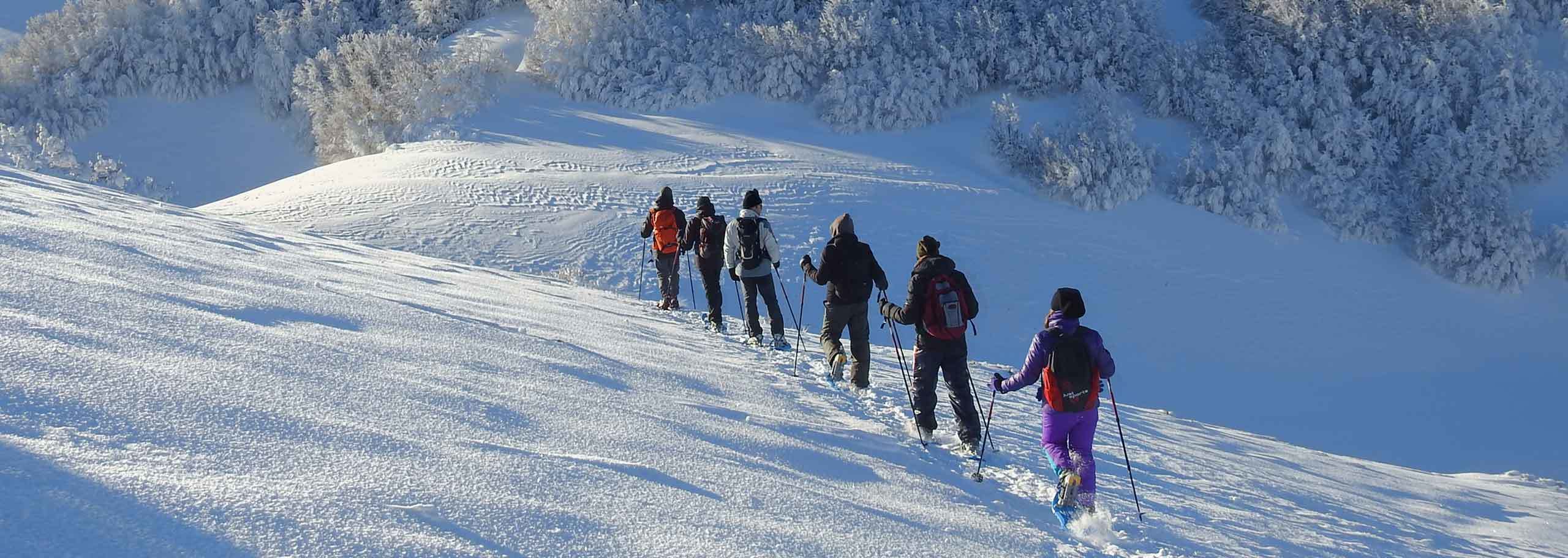 Snowshoeing in Gran Sasso with Mountain Guide