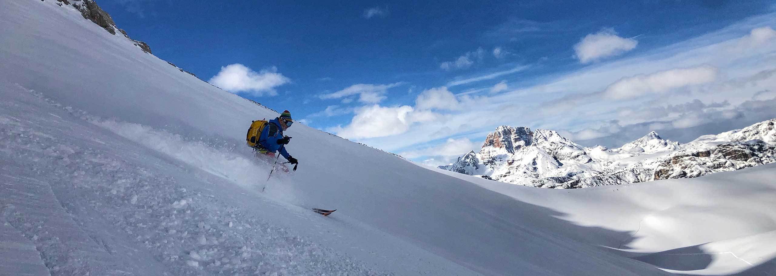 Off-piste Skiing in Auronzo di Cadore, Guided Freeride Skiing Trips