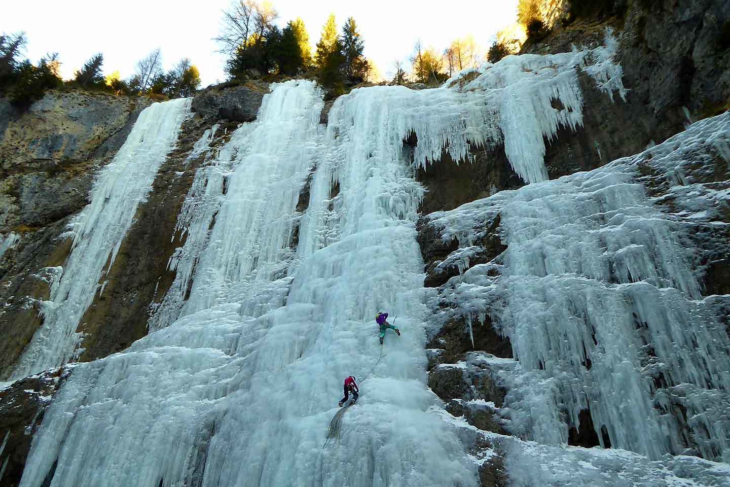 Ice Climbing in Predazzo, Guided Icefalls Climbing Experience