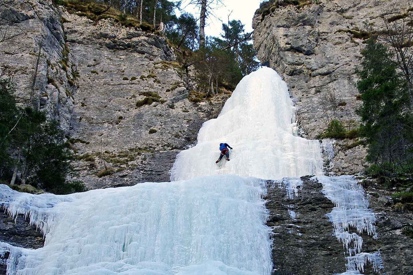 Ice Climbing in Claviere, Icefalls with a Mountain Guide