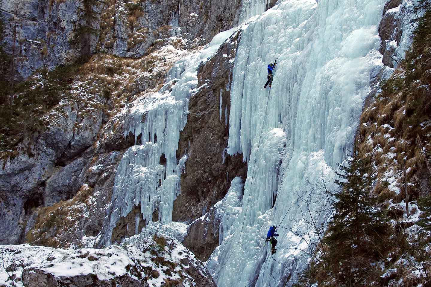 Ice Climbing in Sauze d'Oulx, Icefalls Climbing
