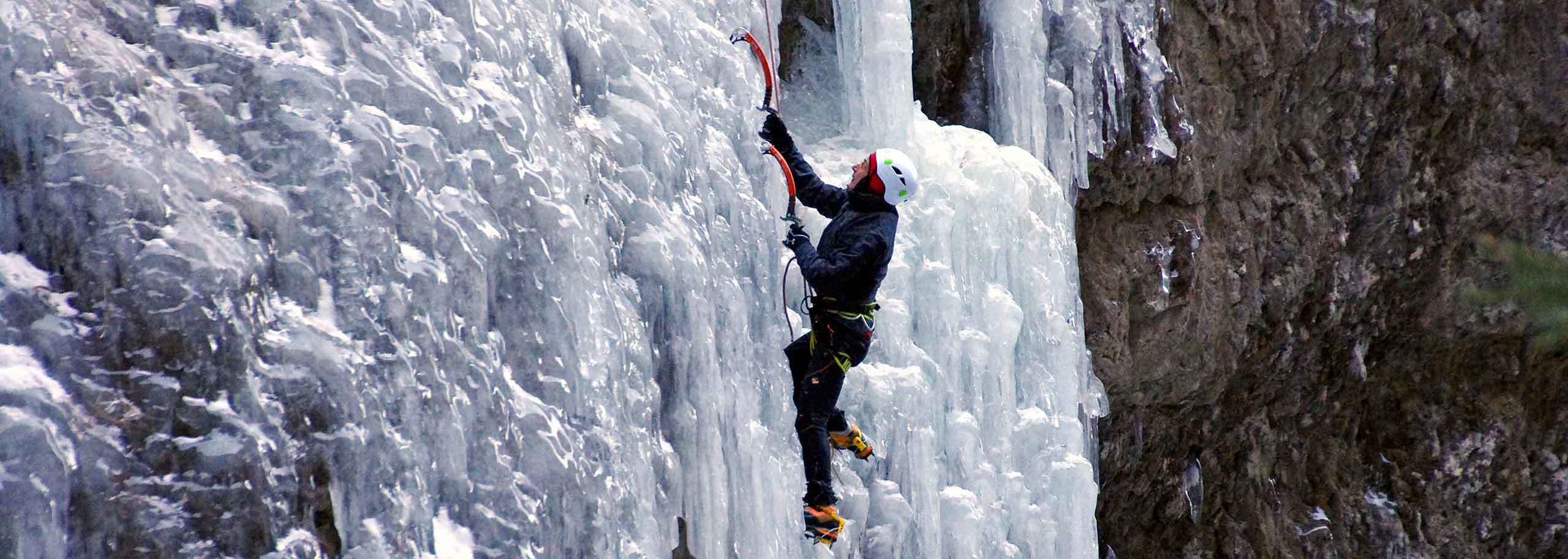 Ice Climbing in Sauze d'Oulx with a Mountain Guide