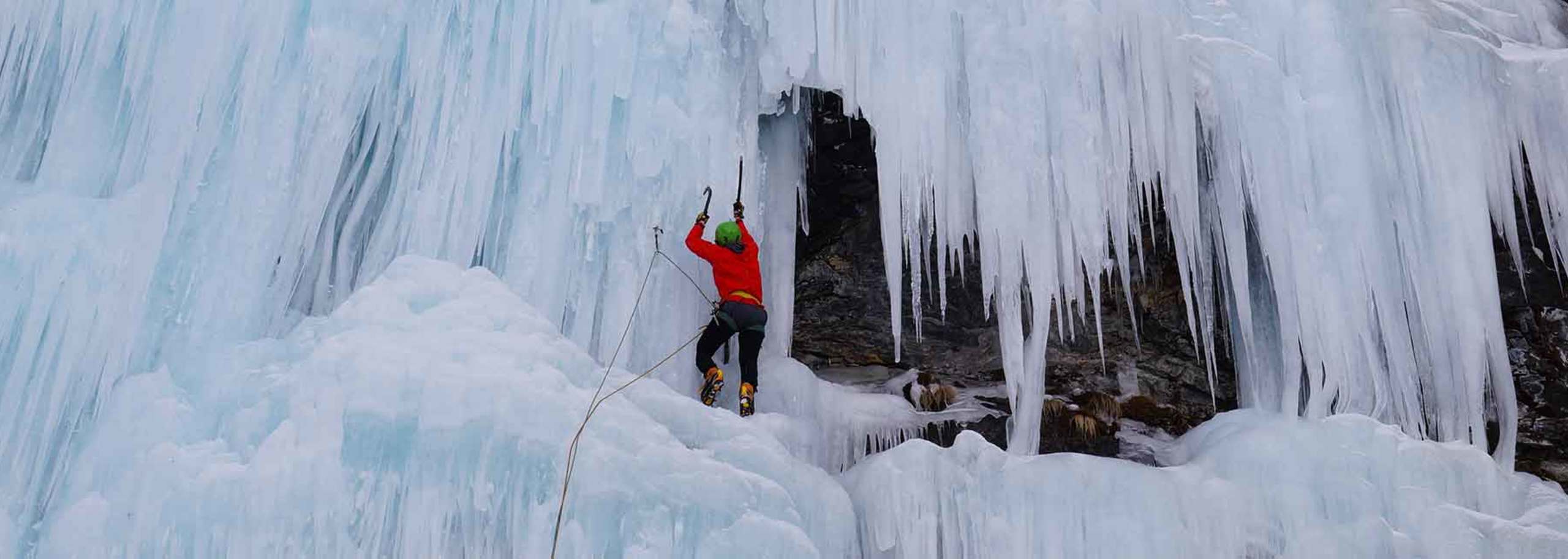 Ice Climbing in Carezza, Icefalls Climbing Experience