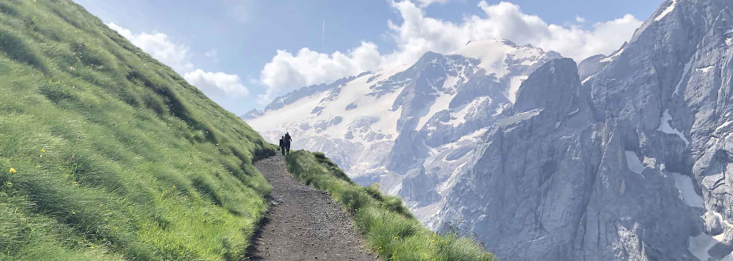 Trekking in Marmolada, Hiking with a Mountain Guide