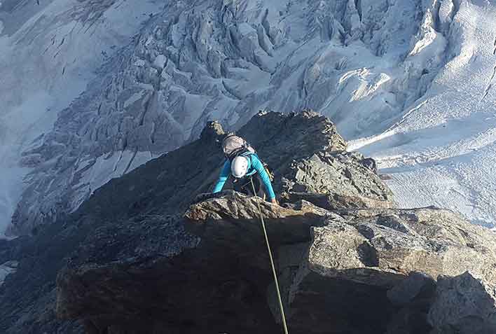 Rock Climbing Courmayeur Mont Blanc