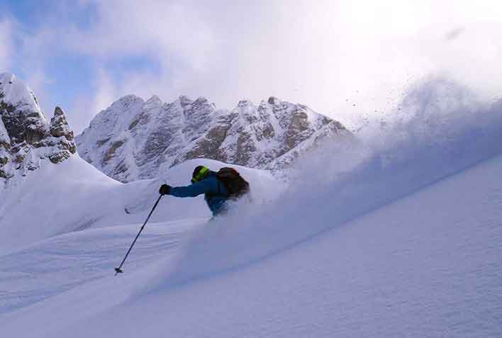 Off-piste Skiing with a Mountain Guide in Val di Zoldo