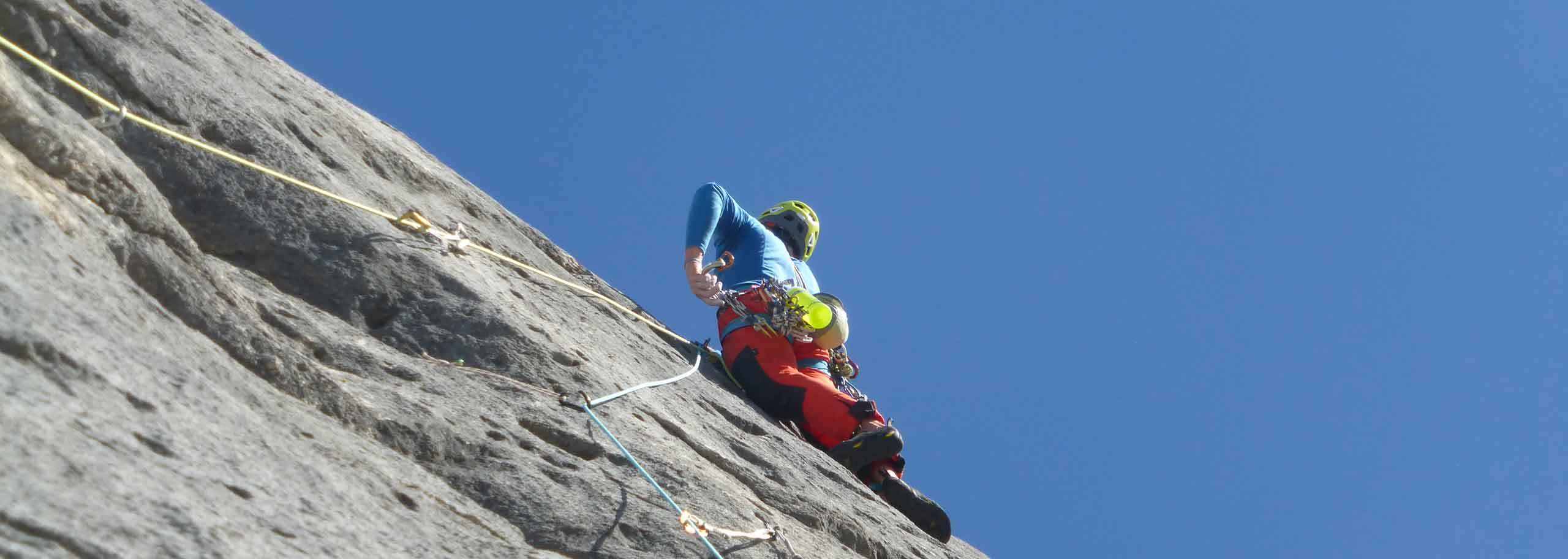 Rock Climbing with a Mountain Guide