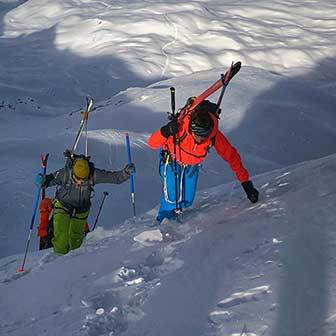 Backcountry Skiing in Val Ferret, Ski Mountaineering to Mont Grapillon