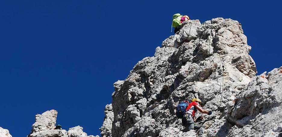 Via Ferrata Gianni Aglio at the Tofana di Mezzo