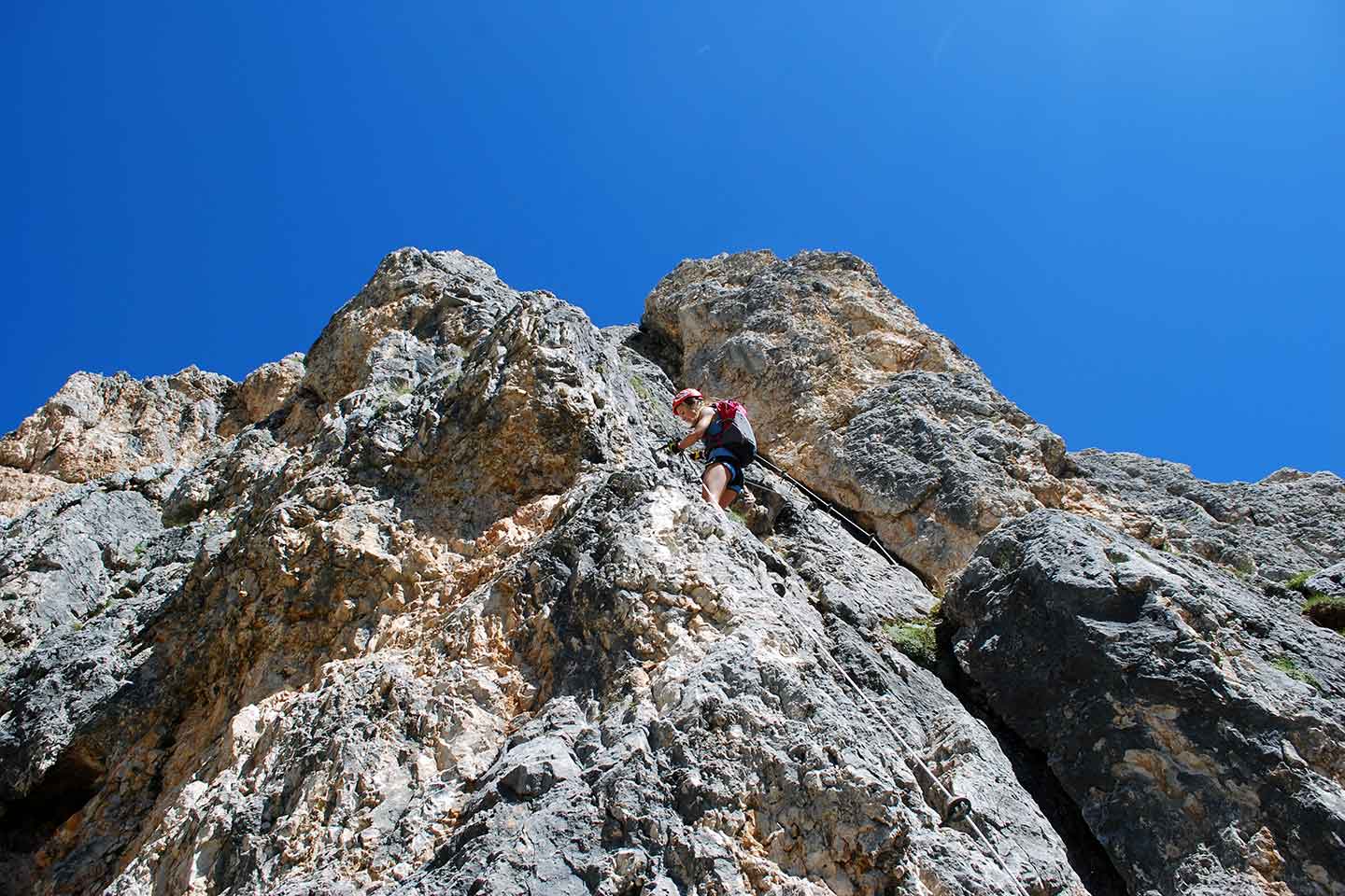 Via Ferrata Alpini to Col dei Bos