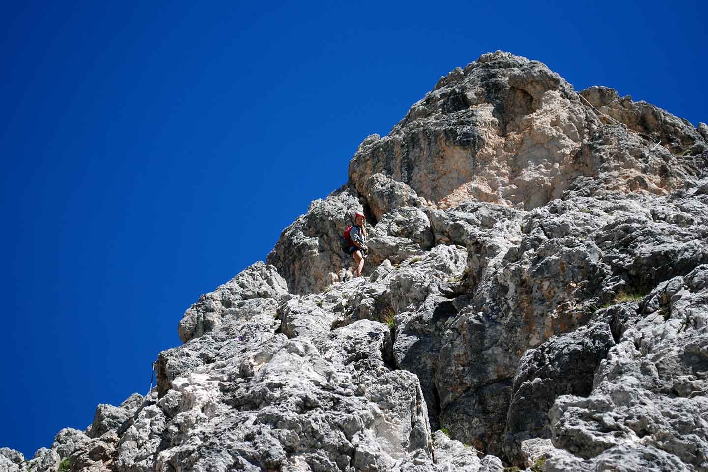 Via Ferrata Alpini to Col dei Bos