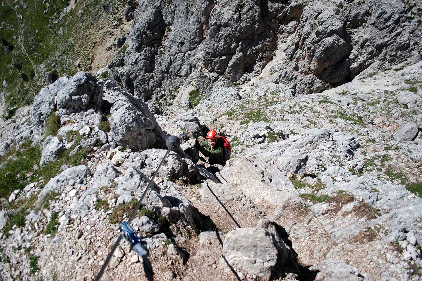 Via Ferrata Alpini to Col dei Bos