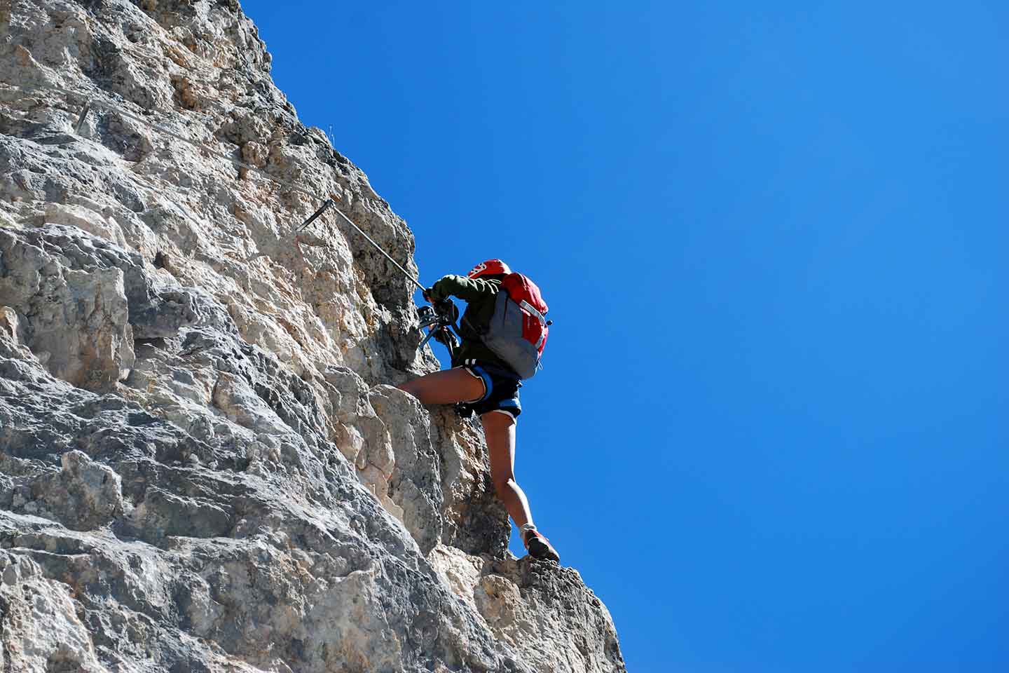 Via Ferrata Alpini to Col dei Bos