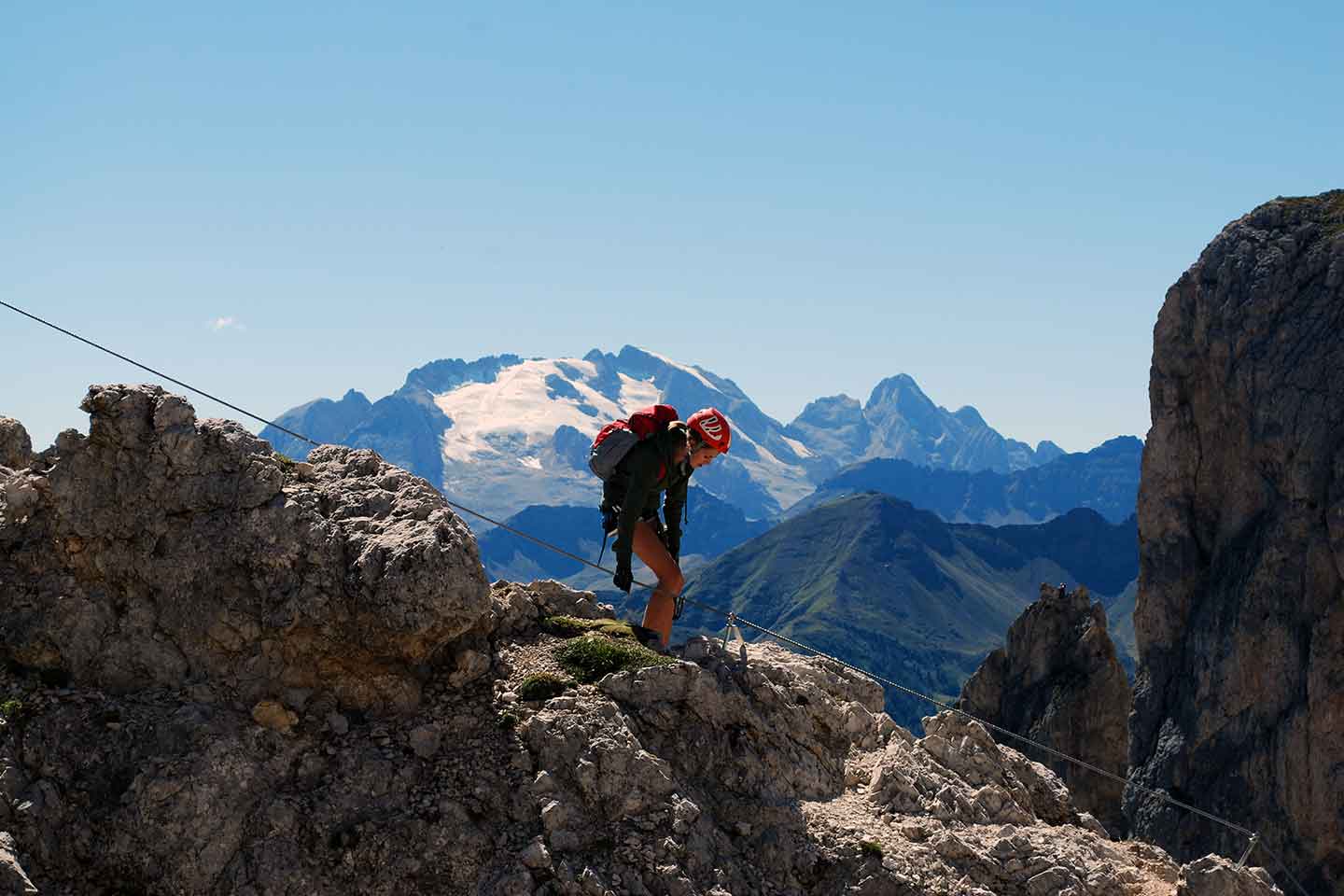 Via Ferrata Alpini to Col dei Bos