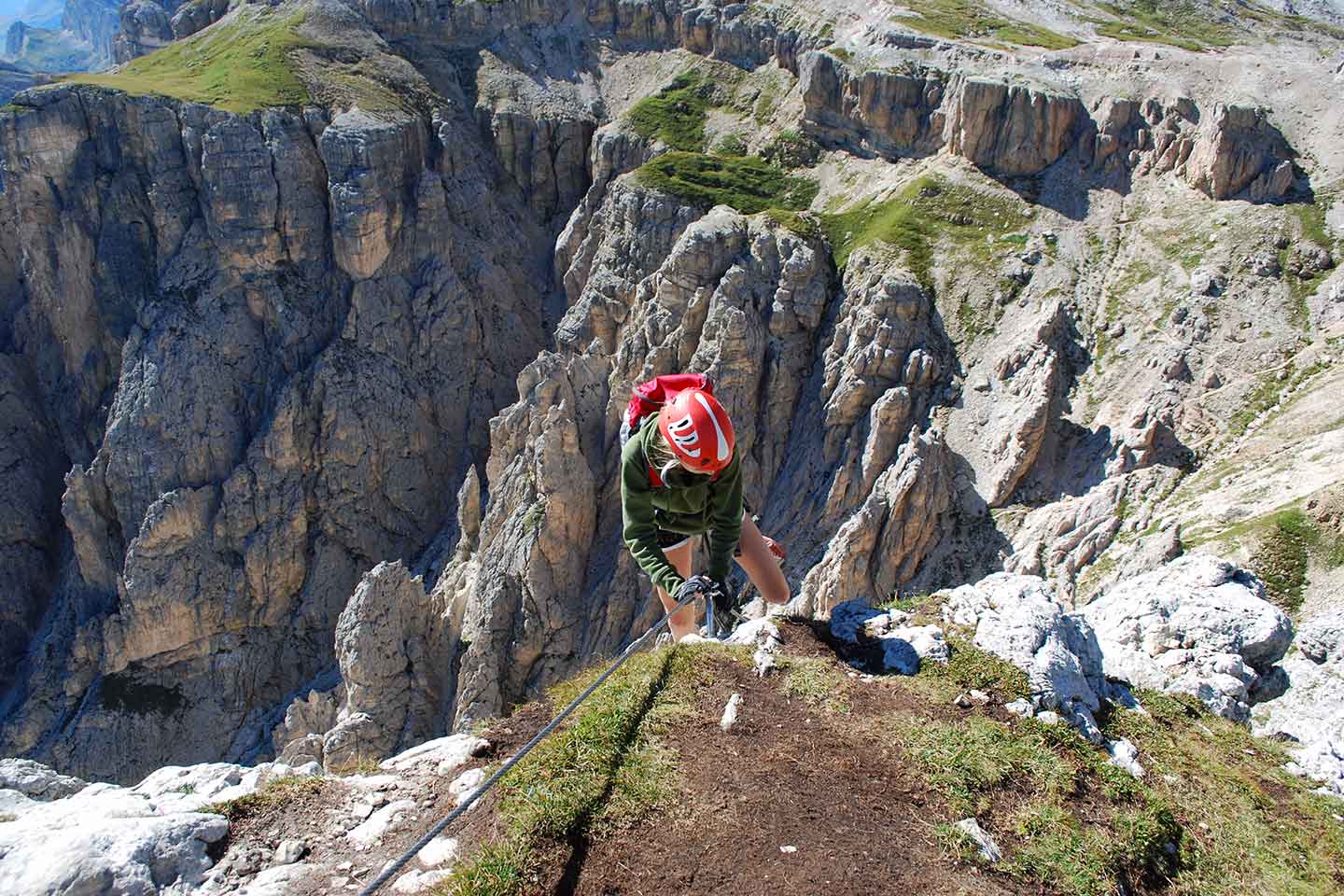 Via Ferrata Alpini to Col dei Bos