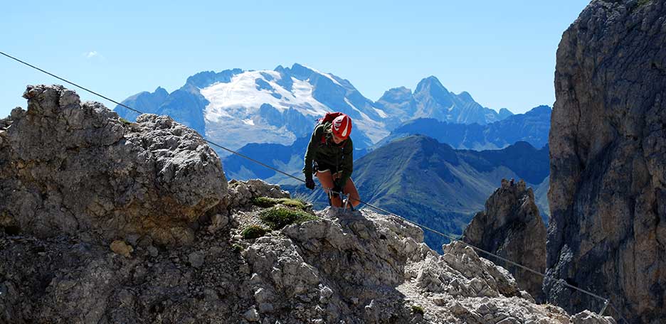 Via Ferrata Alpini to Col dei Bos