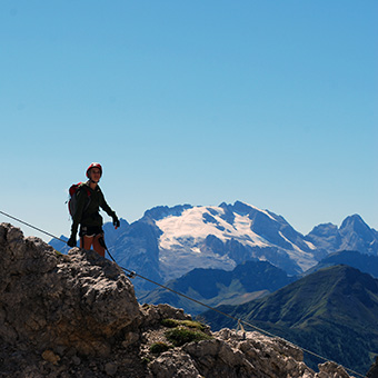 Via Ferrata Alpini to Col dei Bos