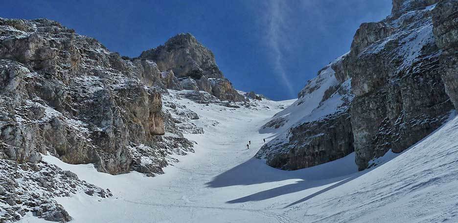 Sci Alpinismo al Monte Amaro per la Rava del Ferro