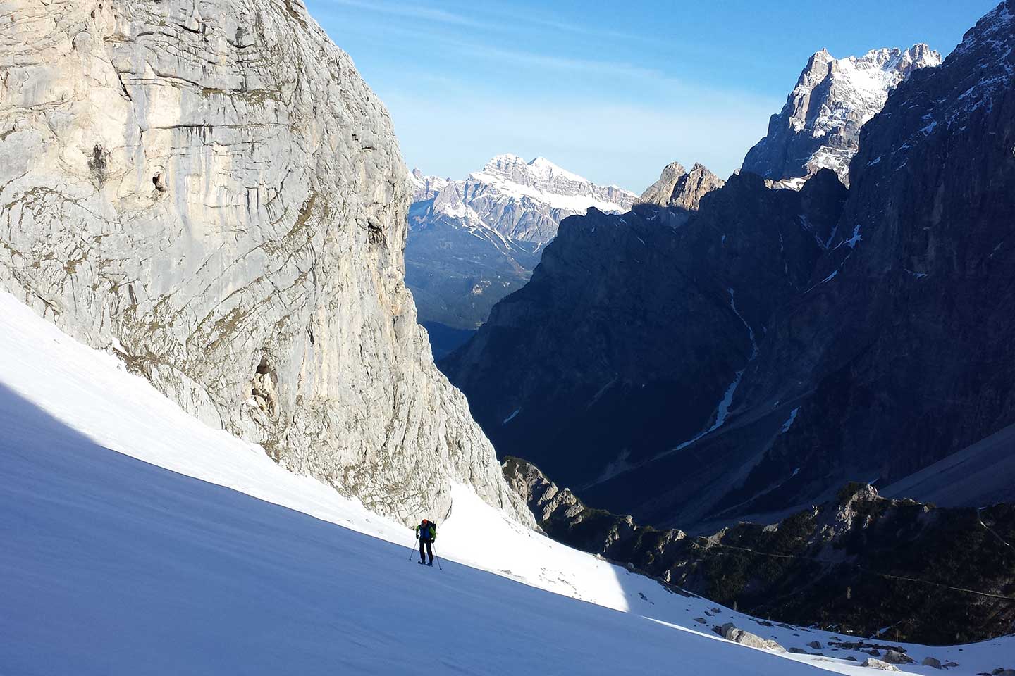 Ski Mountaineering to the Top of Antelao Mountain