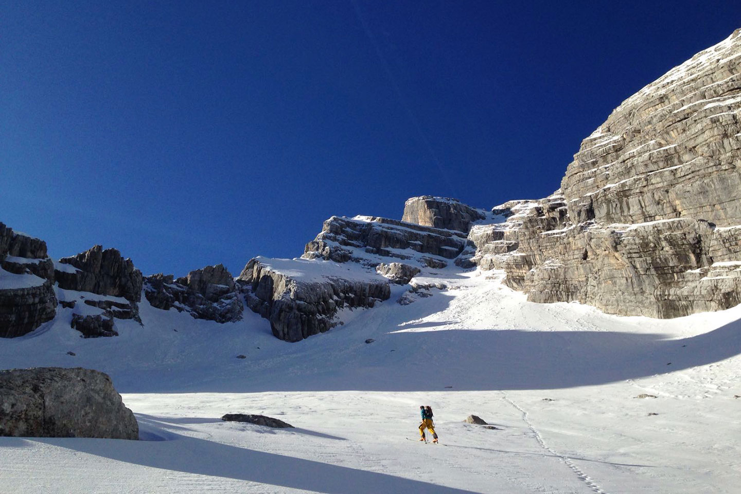 Ski Mountaineering to the Top of Antelao Mountain